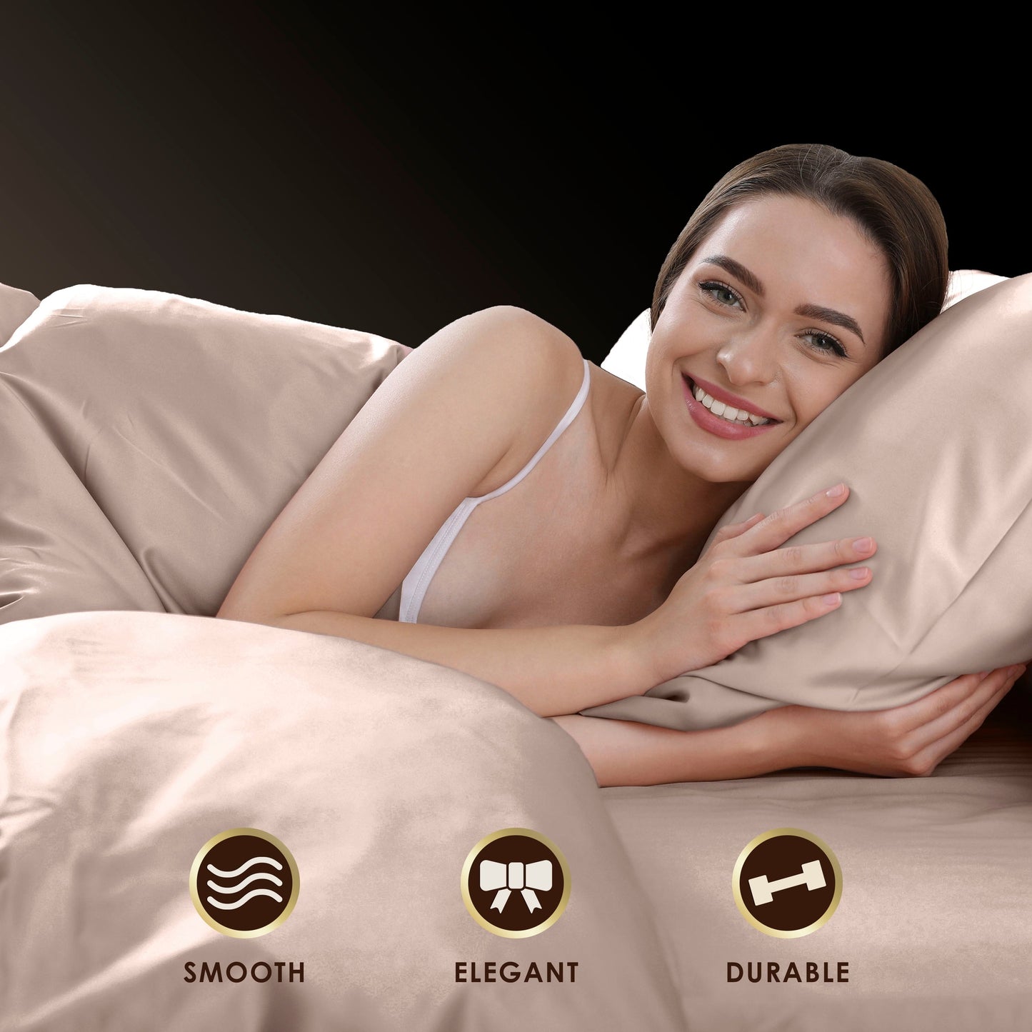 Martex Elegance Satin Silk Soft & Breathable For Hair & Skin Sheet Set