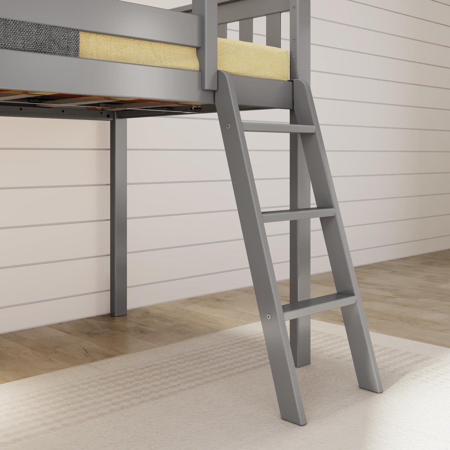 Max and Lily Classic Twin-Size Low Loft with Easy Slide