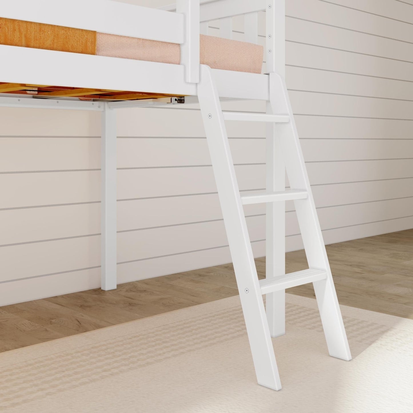 Max and Lily Classic Twin-Size Low Loft with Easy Slide