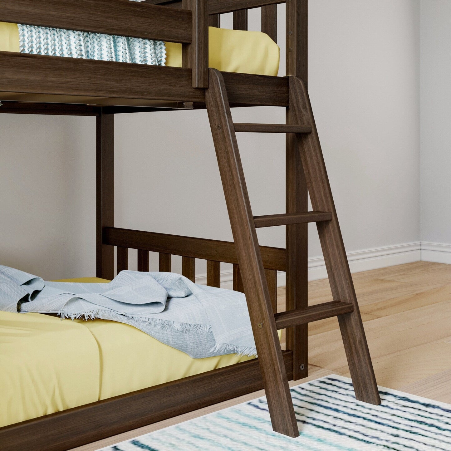 Max and Lily Classic Twin over Twin Low Bunk with Easy Slide
