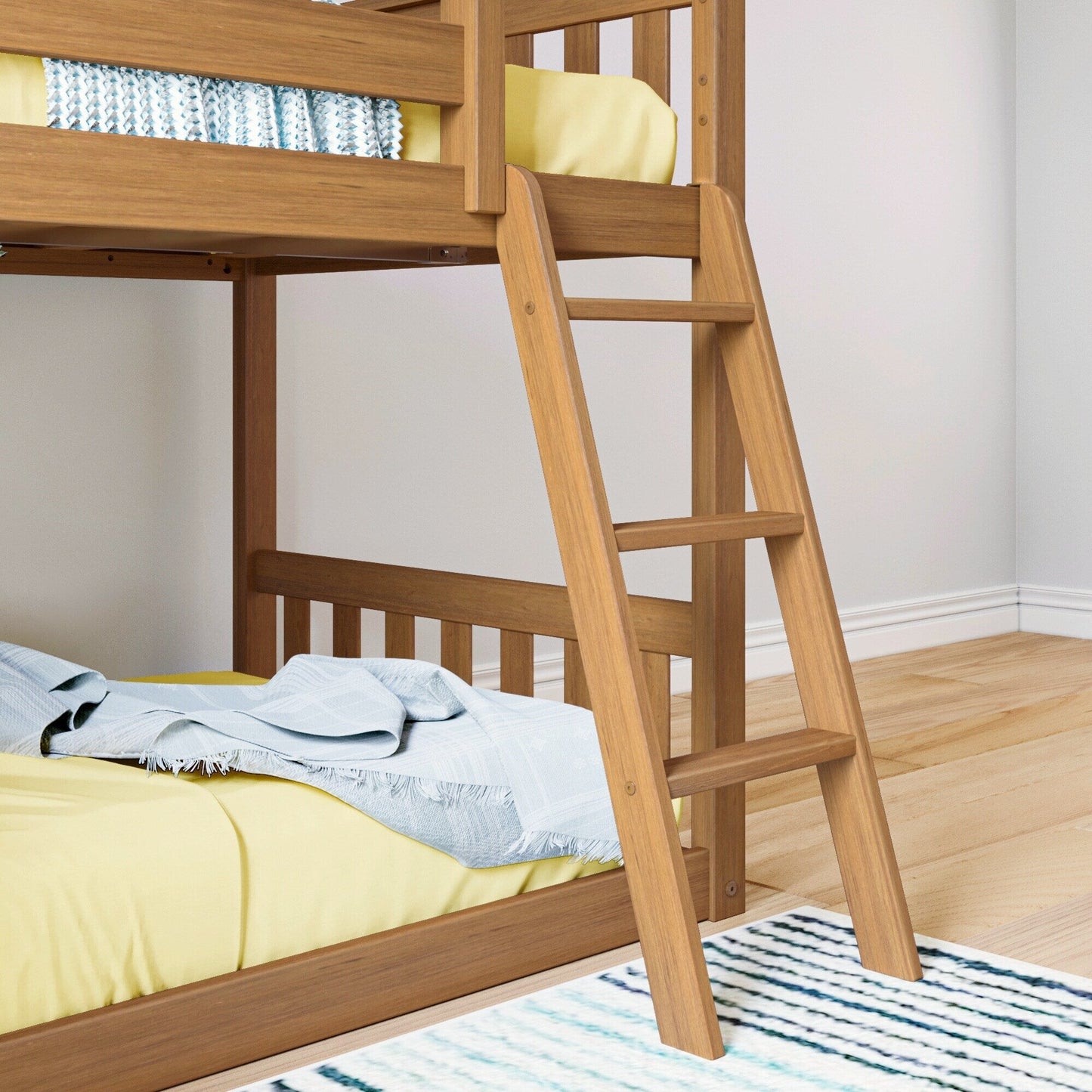 Max and Lily Classic Twin over Twin Low Bunk with Easy Slide