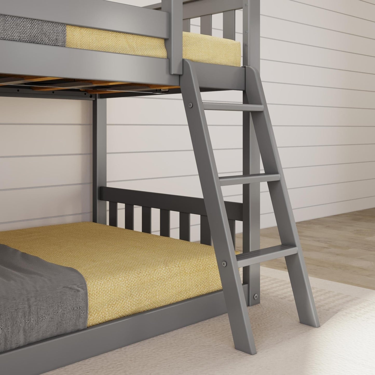 Max and Lily Classic Twin over Twin Low Bunk with Easy Slide