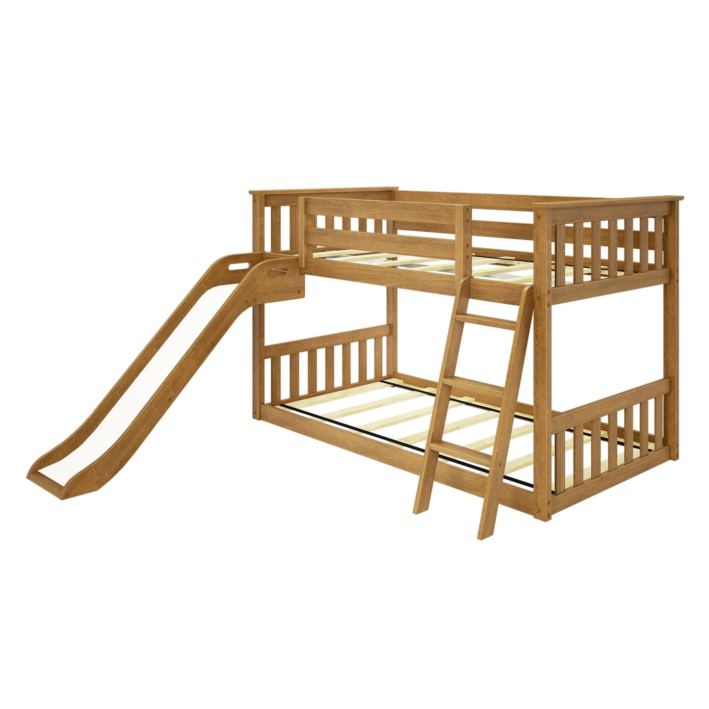 Max and Lily Classic Twin over Twin Low Bunk with Easy Slide