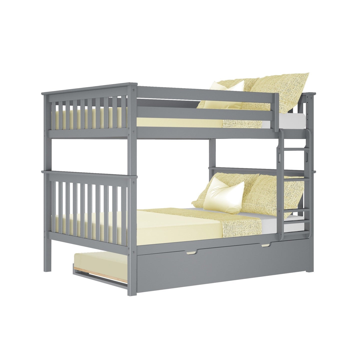 Max and Lily Full over Full Bunk Bed with Trundle Bed