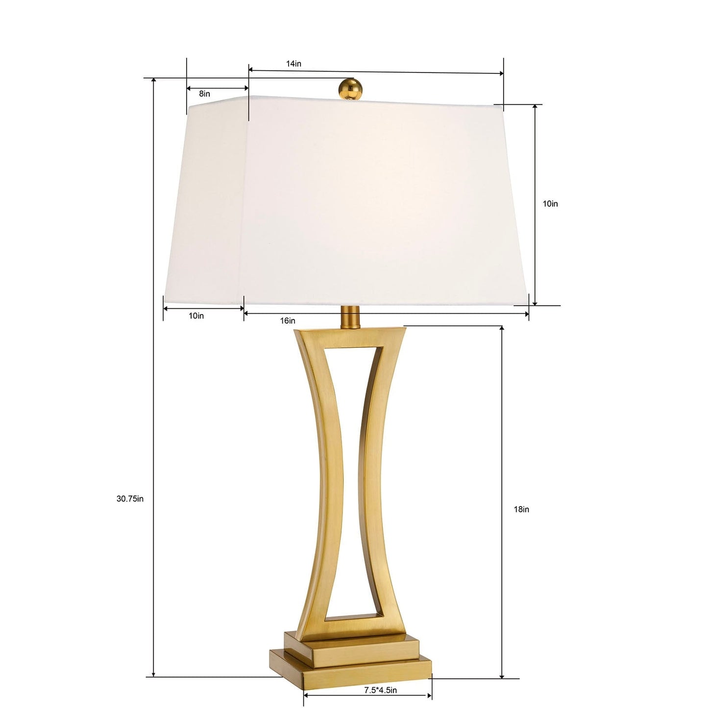 Maxax 30.75 Bedside Table Lamp Set (Set of 2)