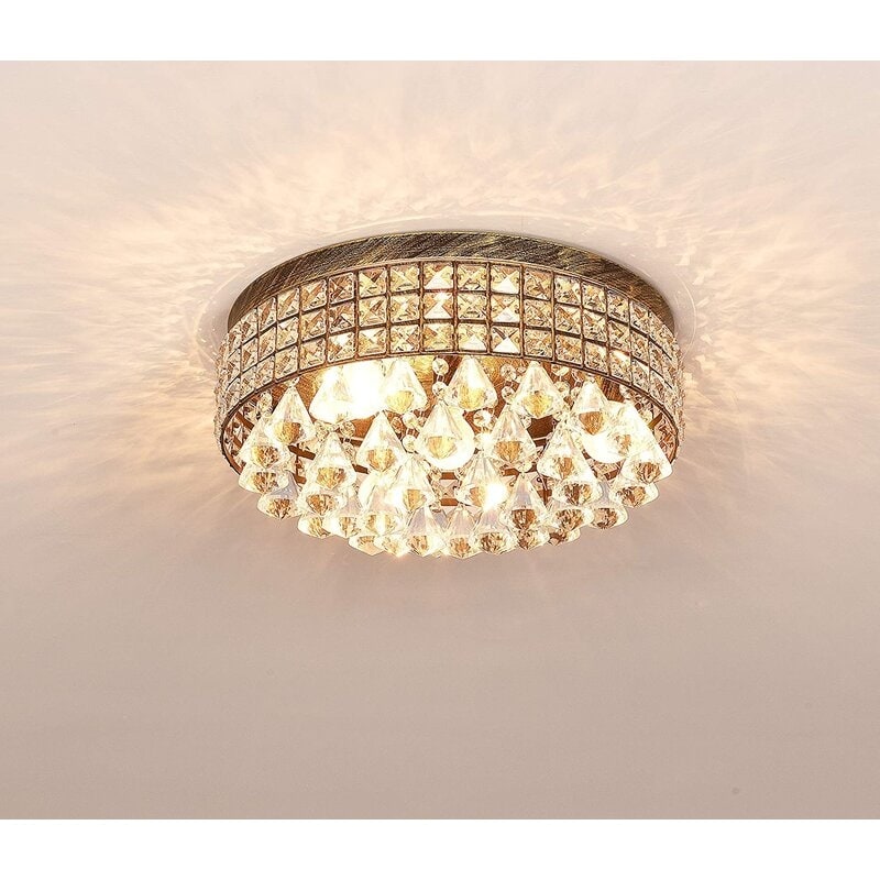 Maxax 4 - Light 15'' Crystal Metal Flush Mount - N/A