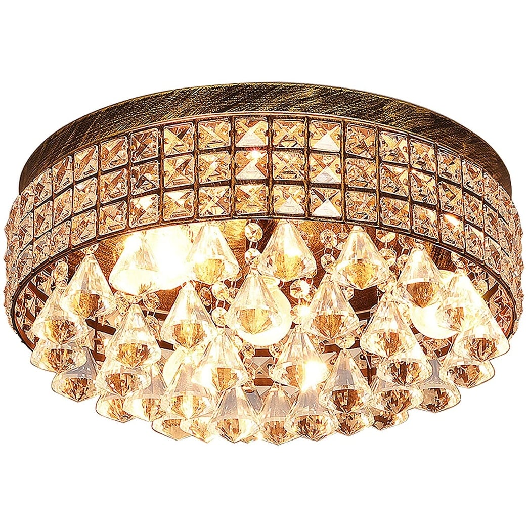 Maxax 4 - Light 15'' Crystal Metal Flush Mount - N/A
