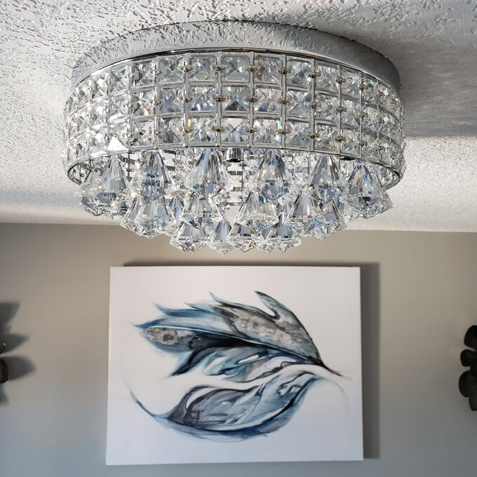 Maxax 4 - Light 15'' Crystal Metal Flush Mount - N/A