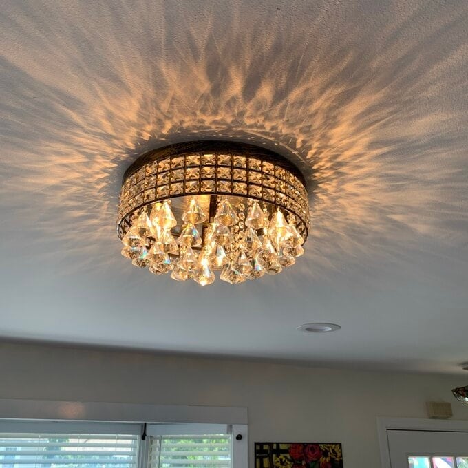 Maxax 4 - Light 15'' Crystal Metal Flush Mount - N/A