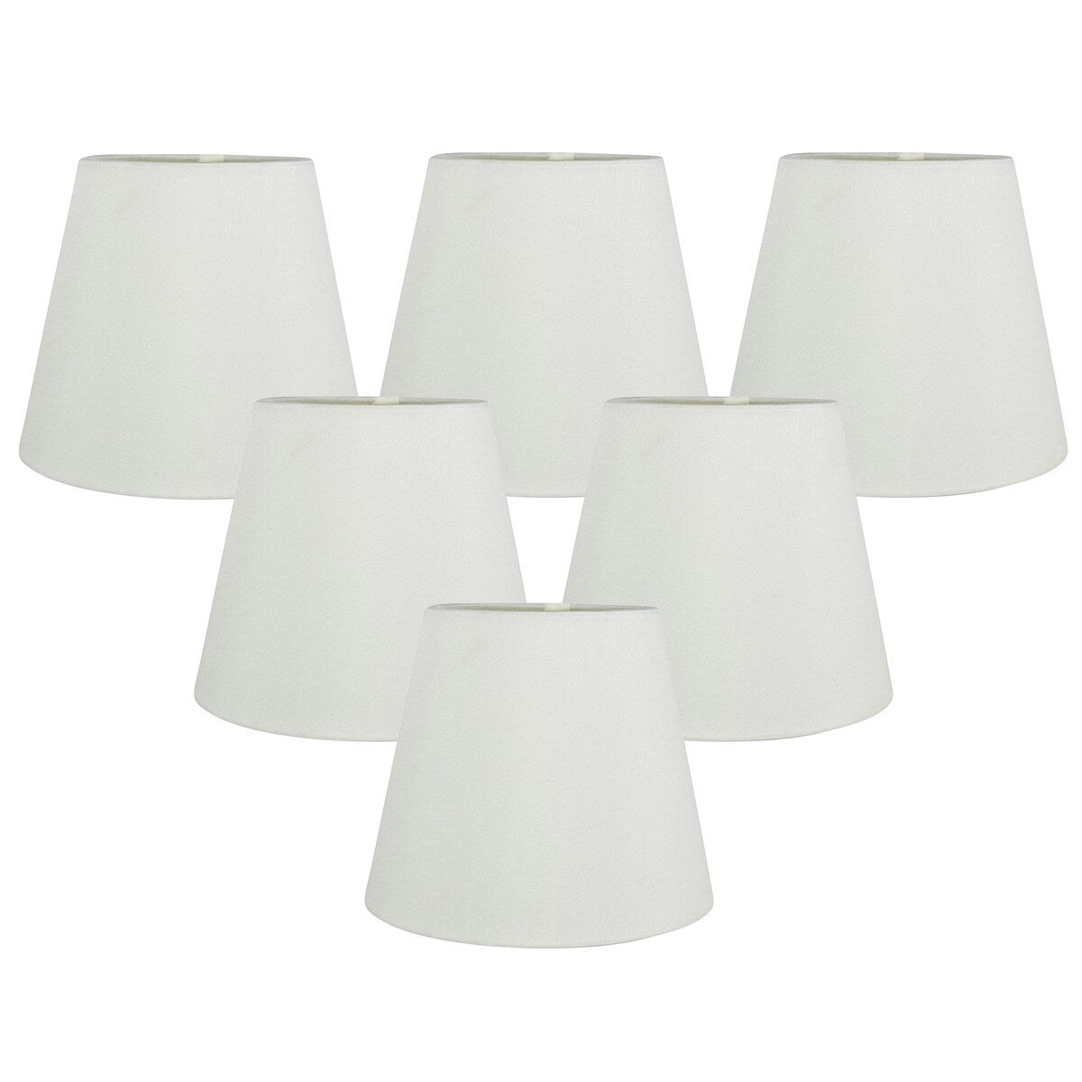 Meriville Faux Silk Clip On Chandelier Lamp Shades, 4-inch by 6-inch by 5-inch