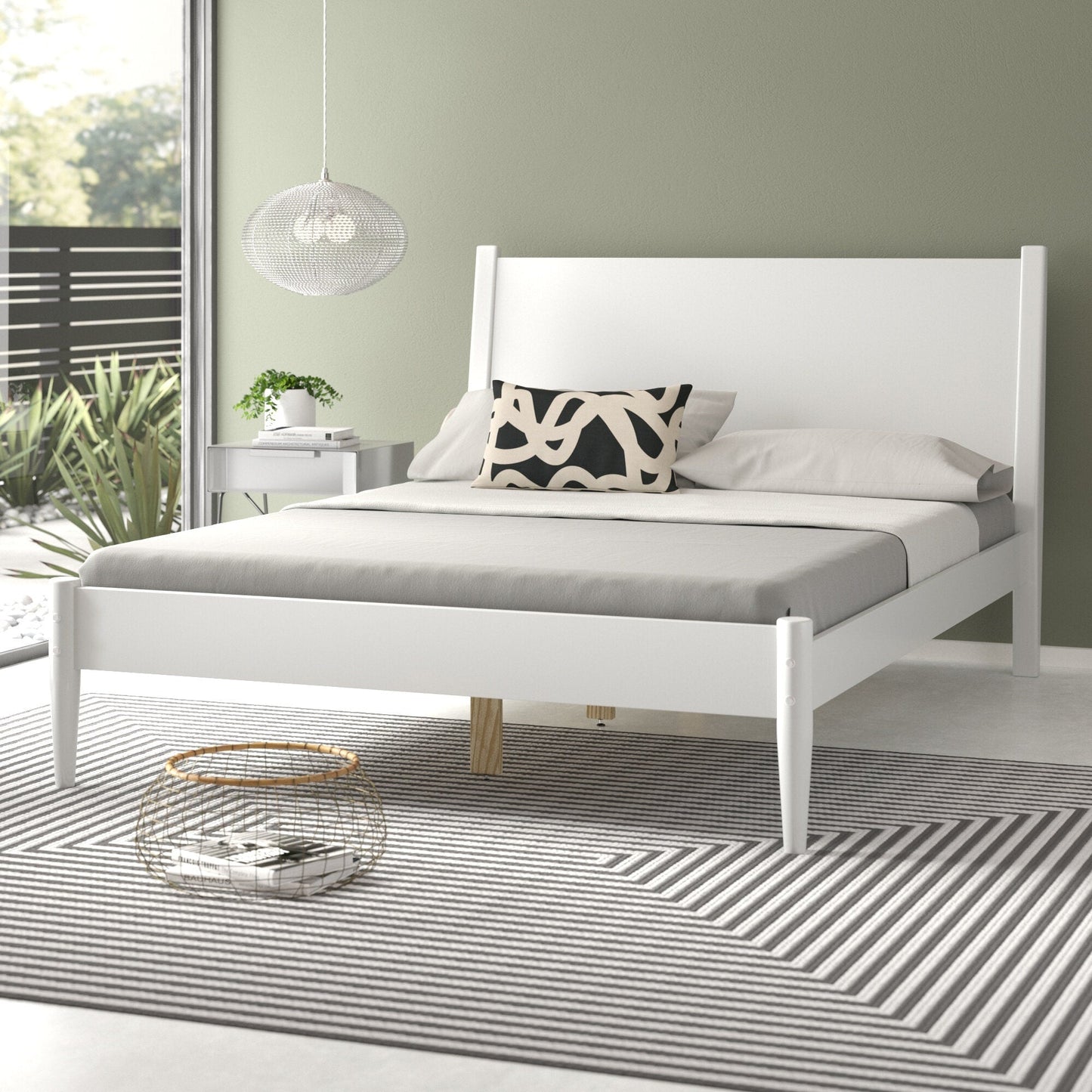 Mid-Century Panel Bed