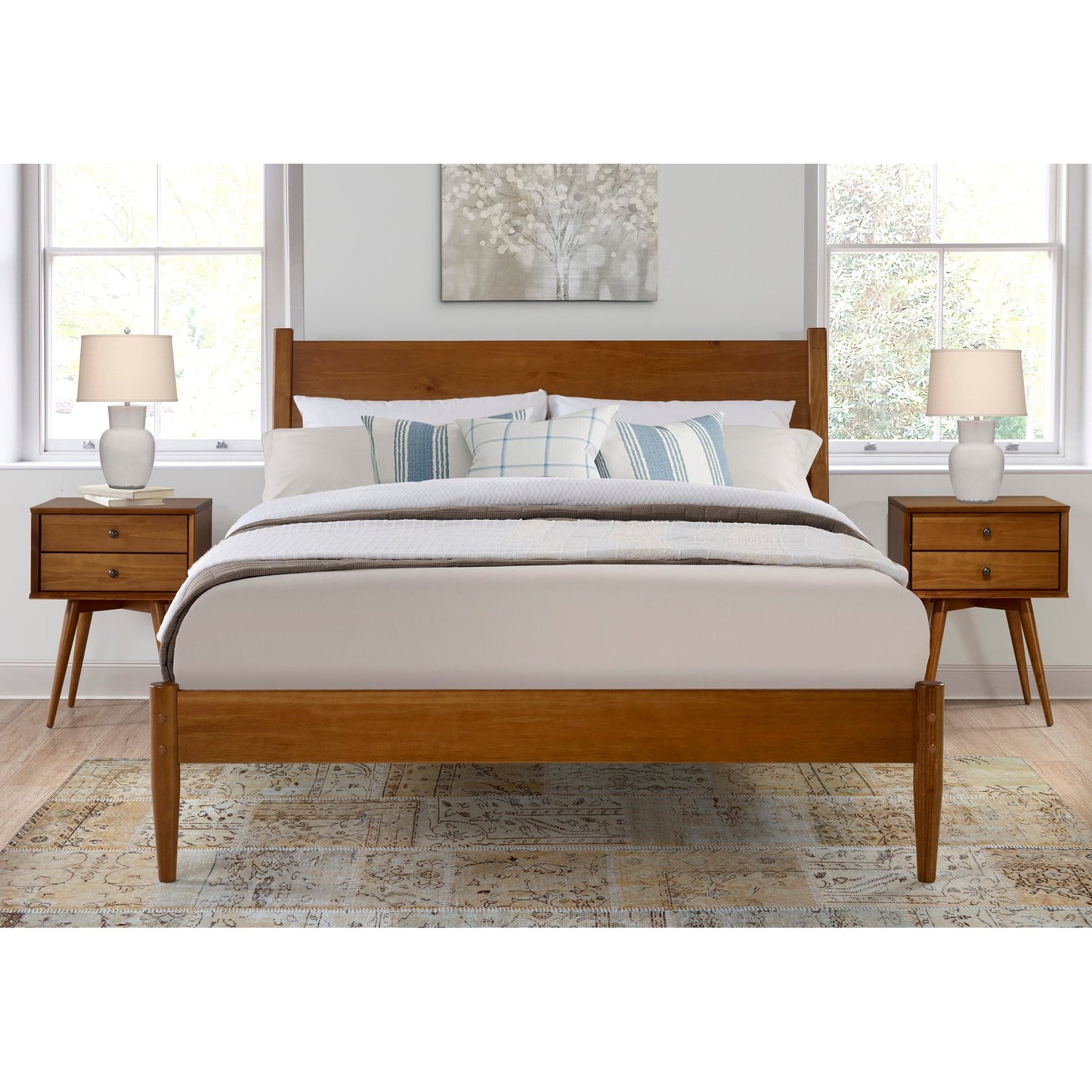 Mid-Century Panel Bed