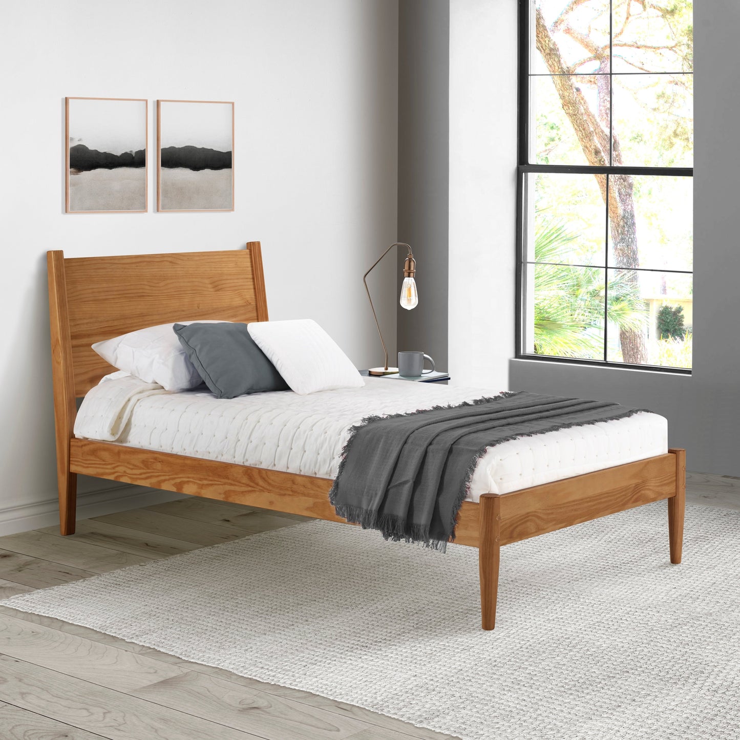 Mid-Century Panel Bed