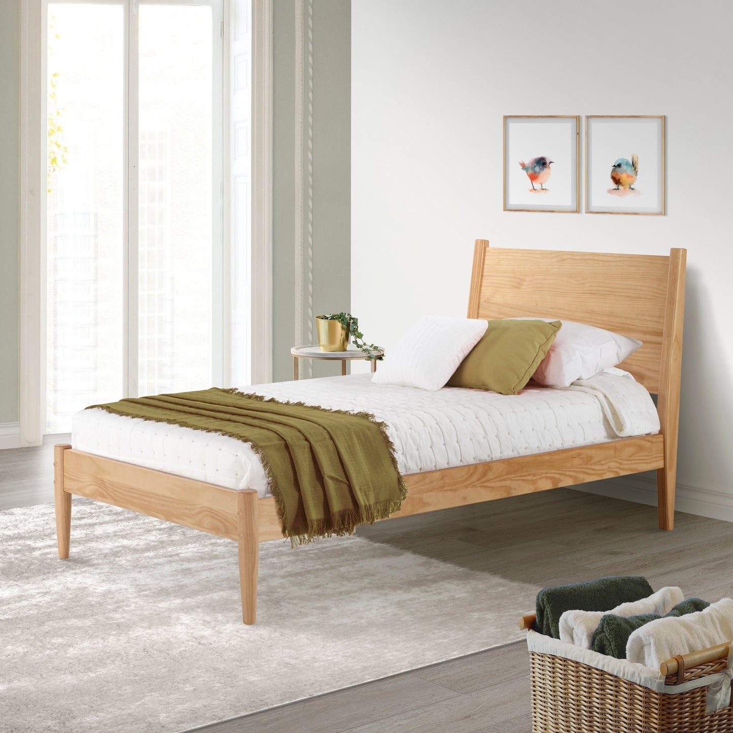 Mid-Century Panel Bed
