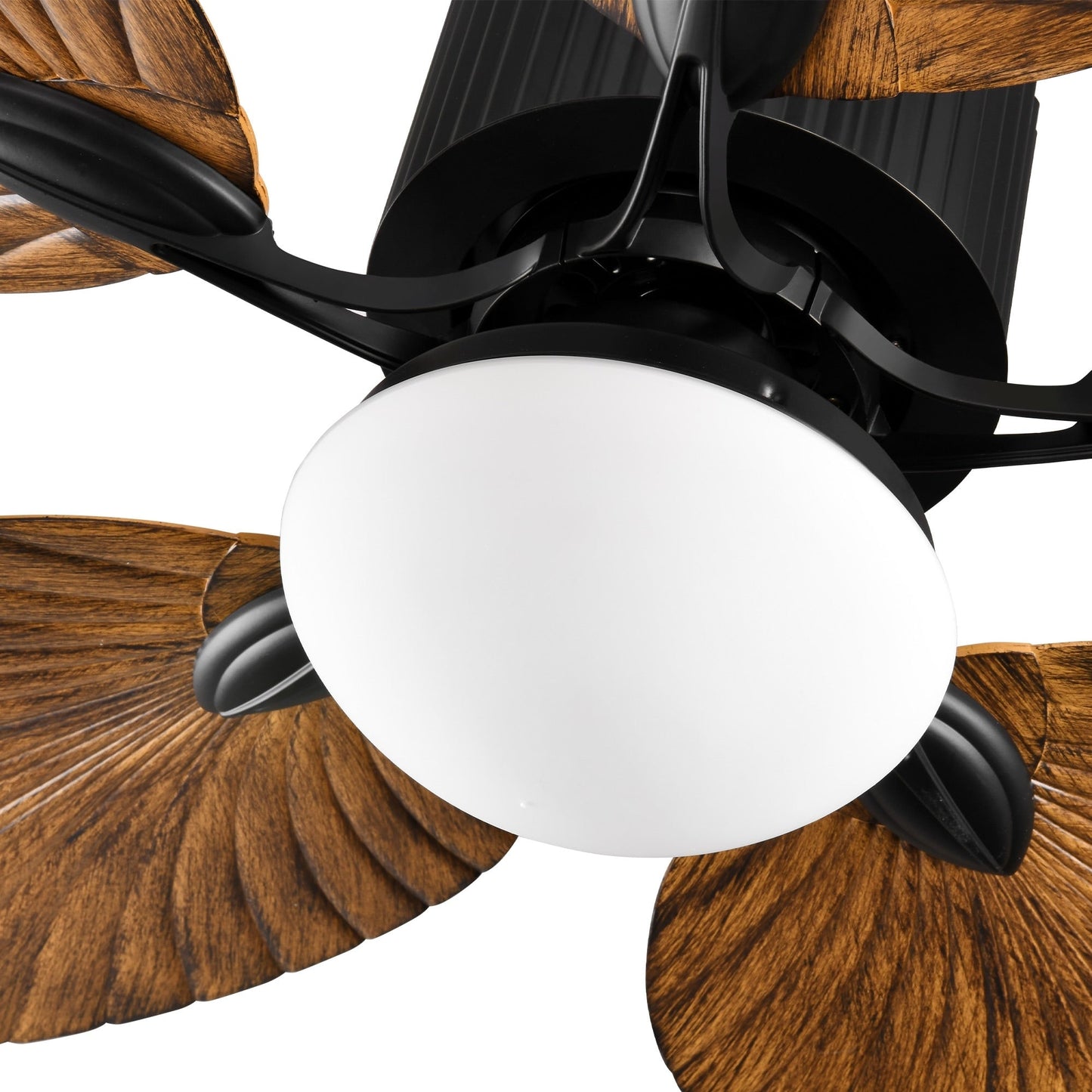 Moasis 52 Palm Leaf Ceiling Fan with Light Tropical Style with Remote