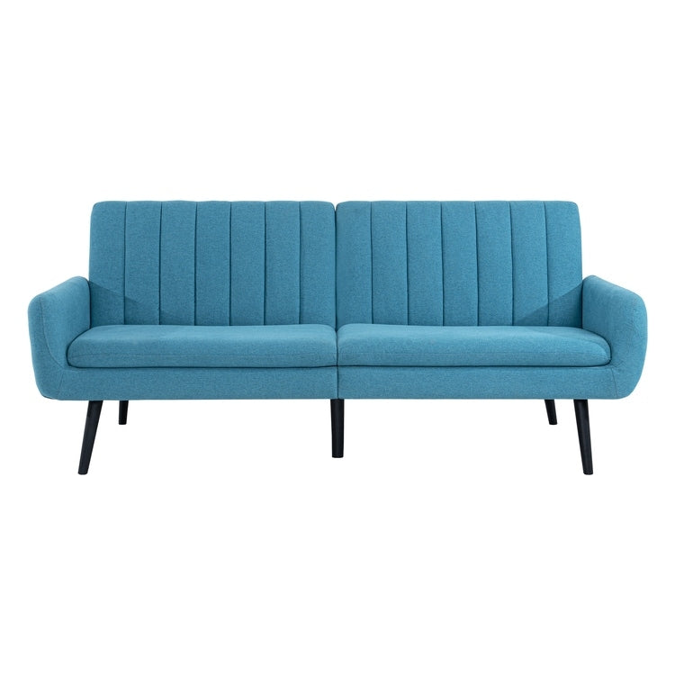 Canapé-lit futon moderne, canapé-lit futon convertible, canapé-lit en lin à dossier divisé pour salon