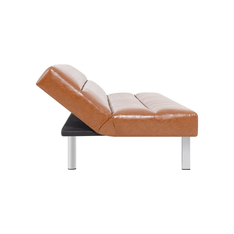 Canapé-lit futon moderne, canapé-lit futon convertible, canapé-lit en lin à dossier divisé pour salon
