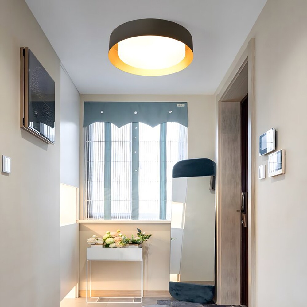 Modern Minimalist 2/3/5-Lights Metal Shaded Drum Flush Mount Ceiling Light