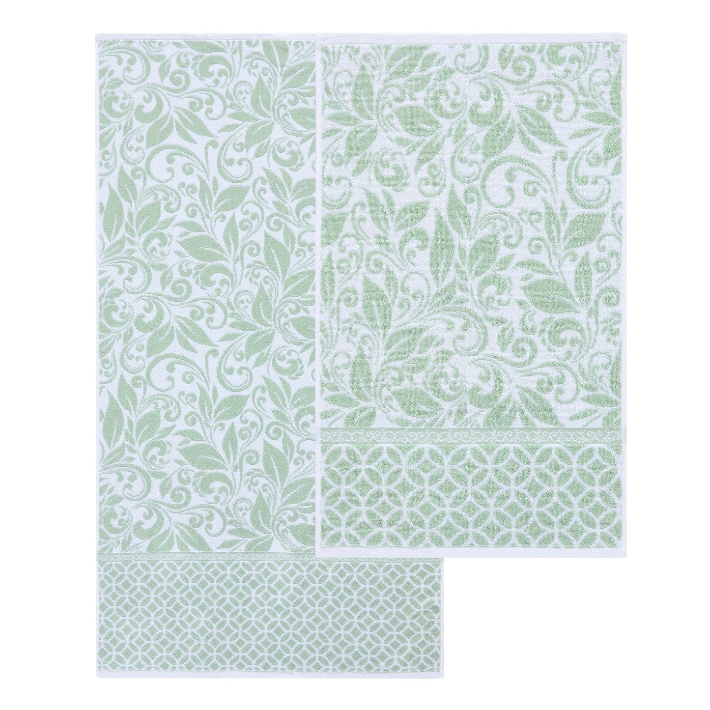 Modern Threads Trefoil Filigree 6 Piece Yarn Dyed Jacquard Towel Set