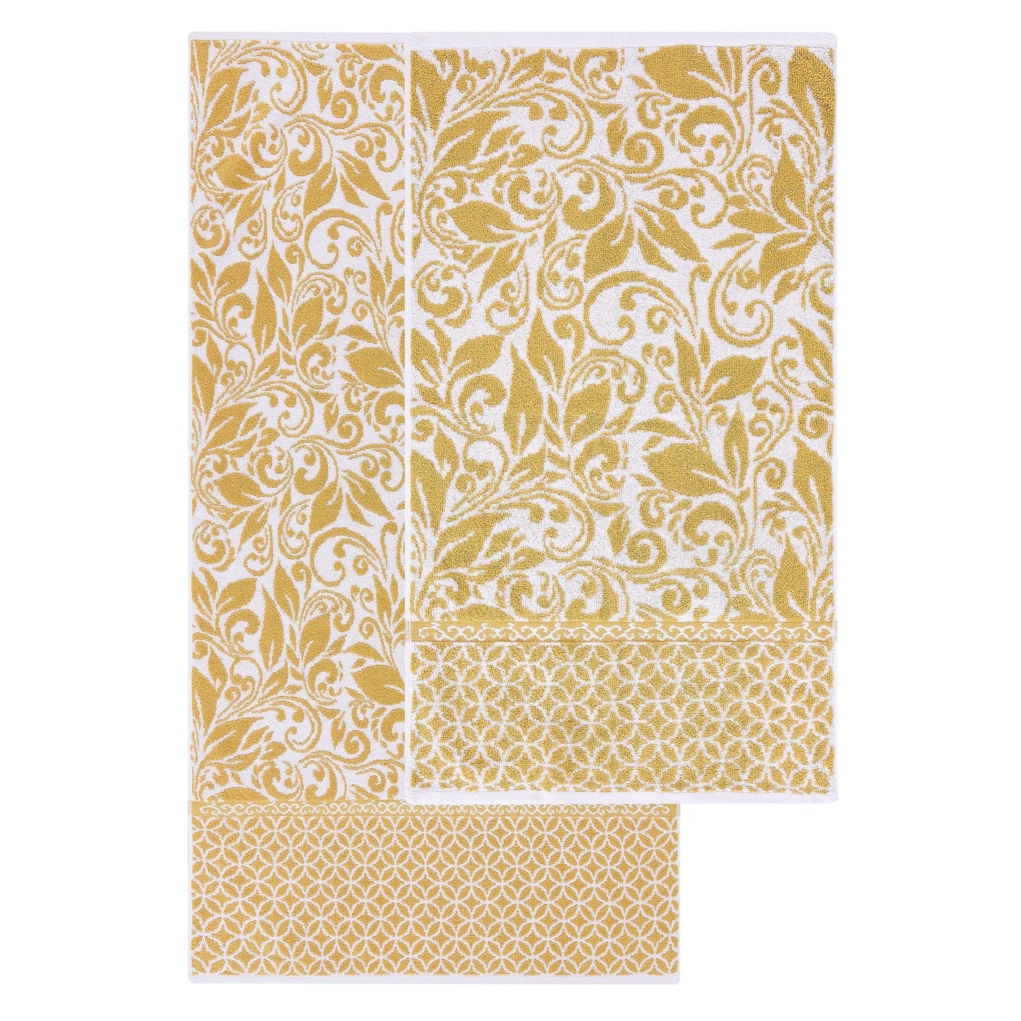 Modern Threads Trefoil Filigree 6 Piece Yarn Dyed Jacquard Towel Set