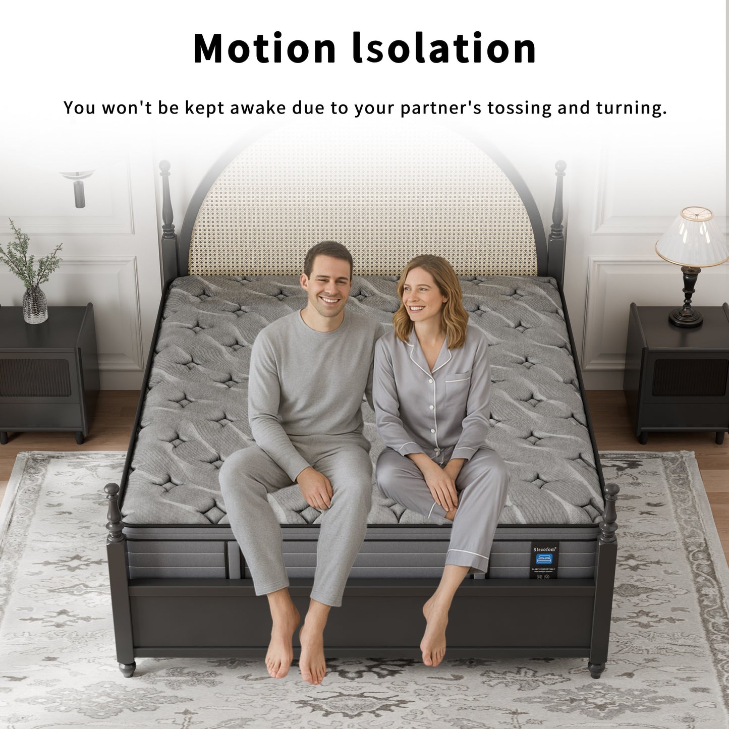 Modland 14 Inch Medium Hybrid Mattress, Euro Top - Fire-Safe CertiPUR-US Foams for Back Pain Relief, Twin/Full/Queen/King
