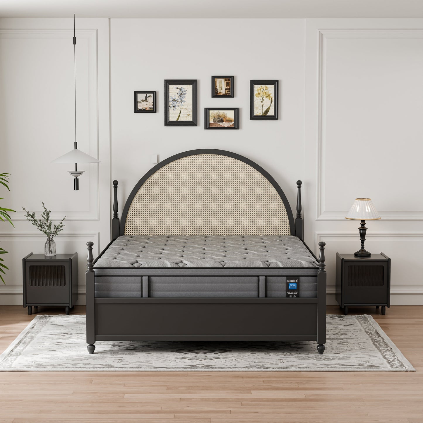 Modland 14 Inch Medium Hybrid Mattress, Euro Top - Fire-Safe CertiPUR-US Foams for Back Pain Relief, Twin/Full/Queen/King