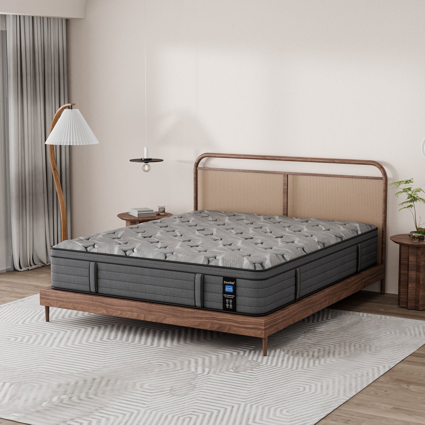 Modland 14-inch Hybrid Medium Euro Top Mattress, Pocket Spring Mattress in a Box