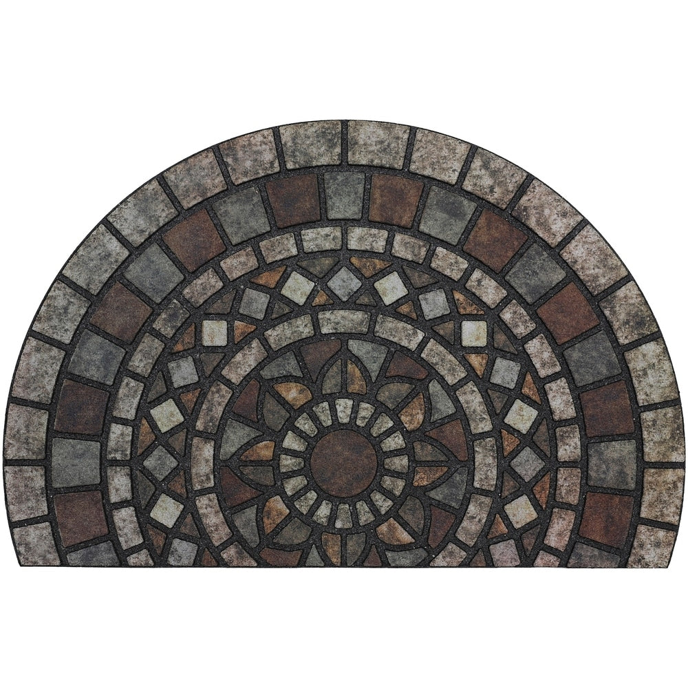 Mohawk Home Mosaic Mythos Stone All Weather Recycled Rubber Slice Door Mat - 1'11 x 2'11