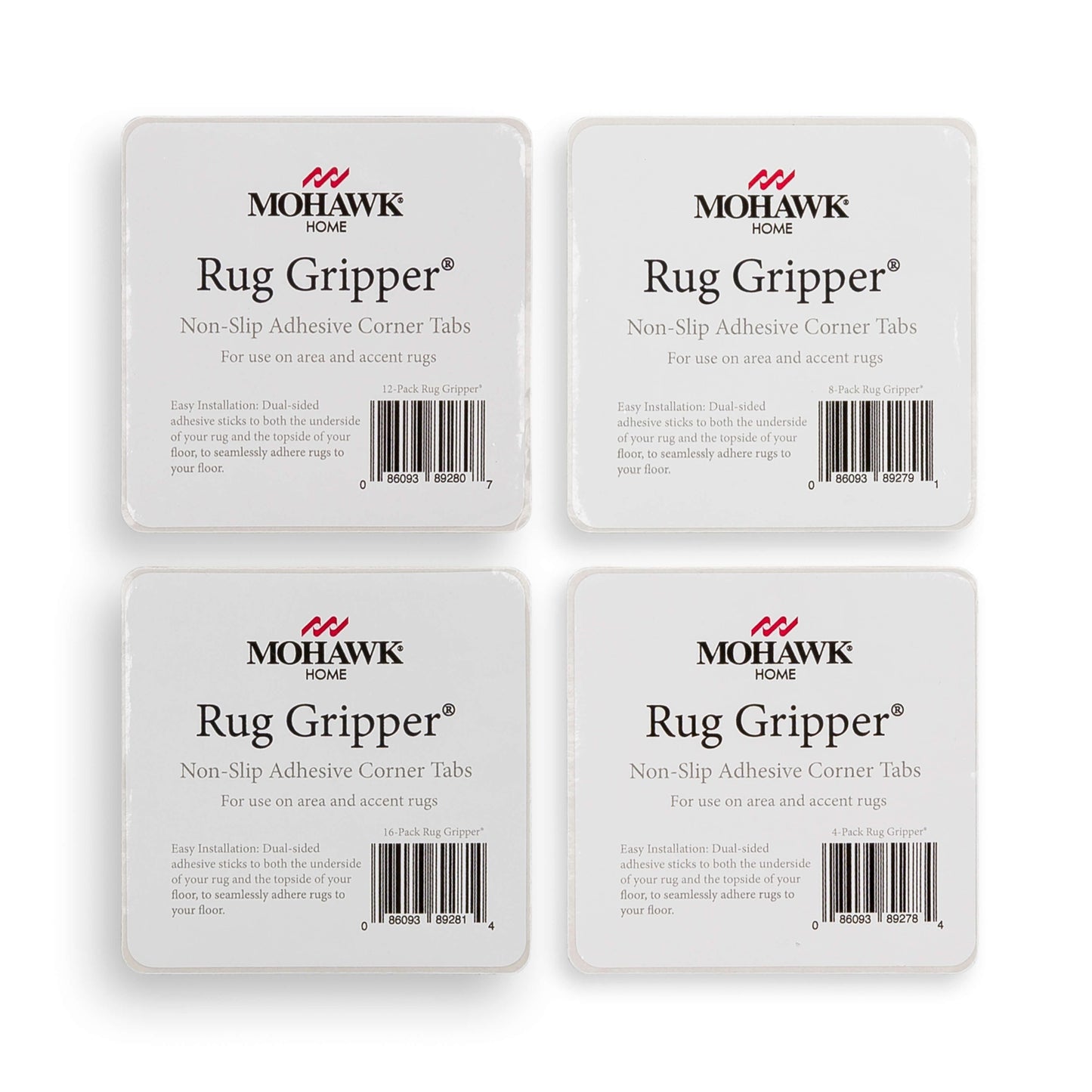 Mohawk Home Gripper Tab Pack for Area Rugs - White