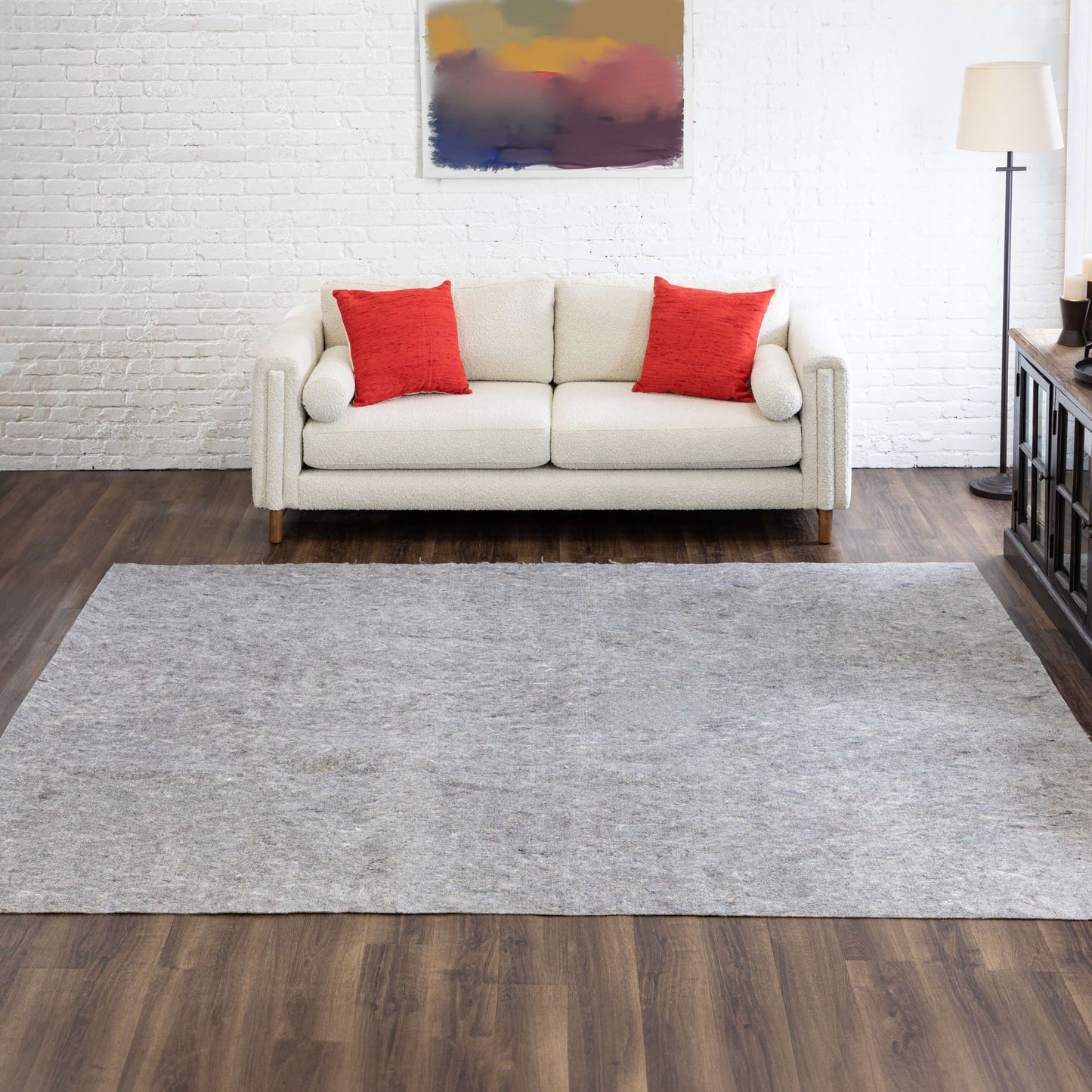 Mohawk Home Pet Friendly Rug Pad Spill Proof Reversible Non Slip Grip - Grey