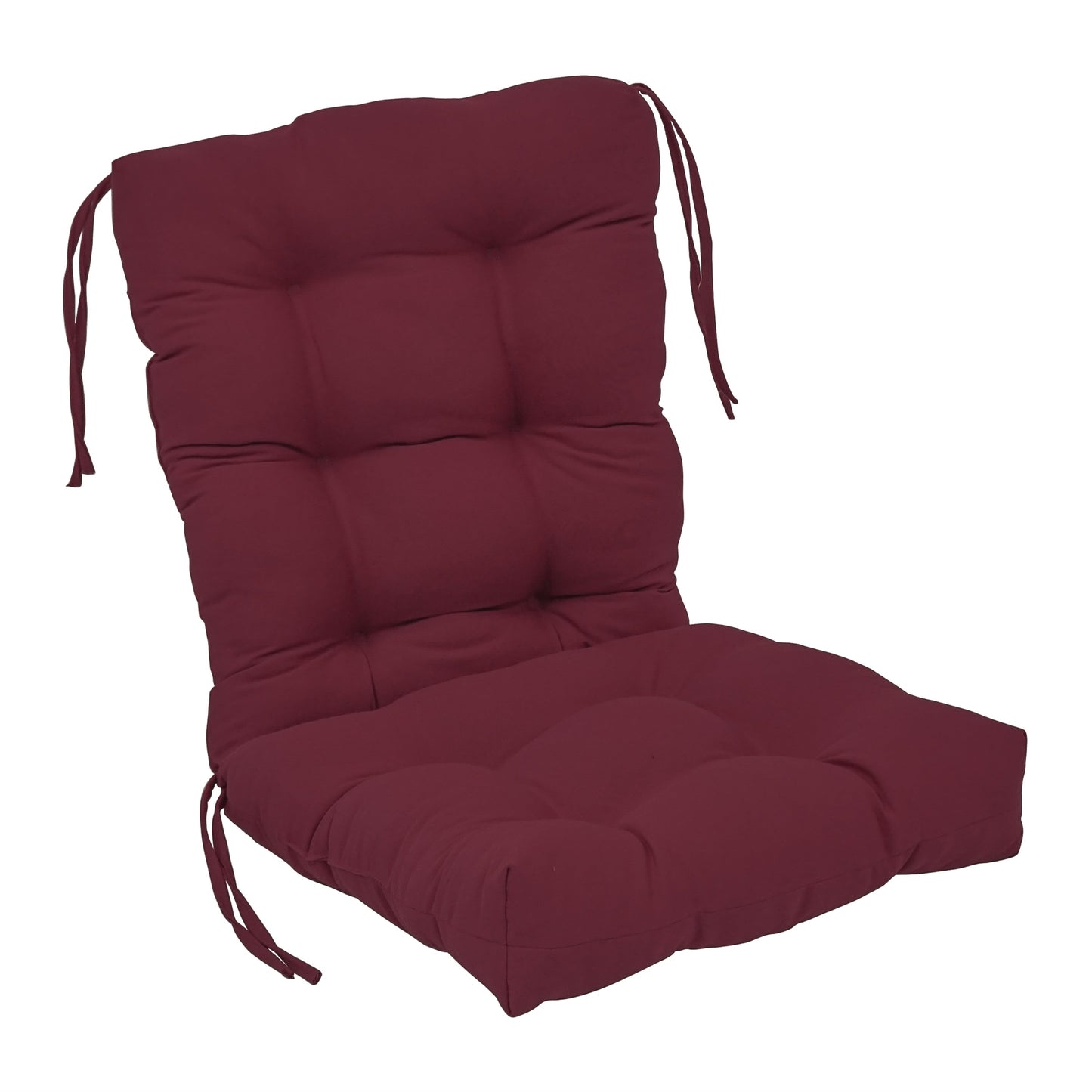 Multi-Section Tufted Twill Seat/Back Chair Cushion (Multiple Sizes)