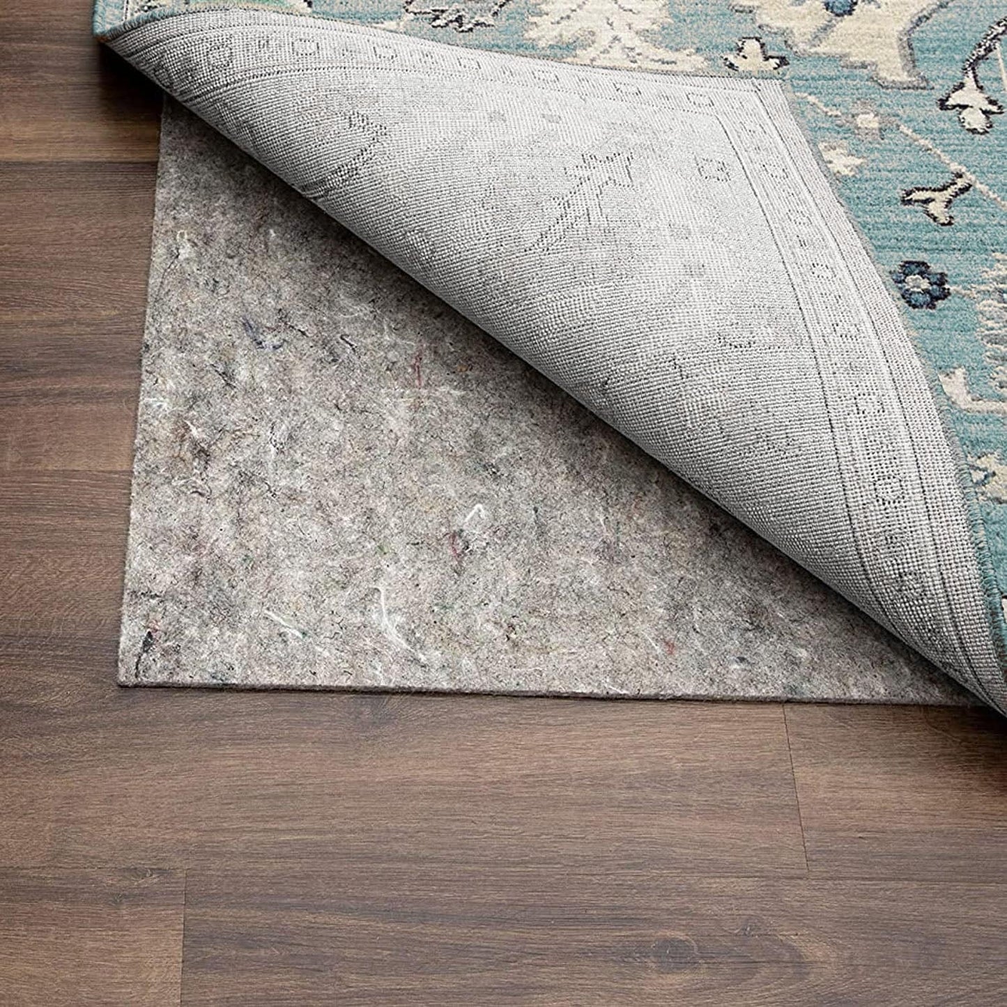 Multi-Size/Thickness Loombloom Felt & Rubber Non-Slip Rug Pad Grey