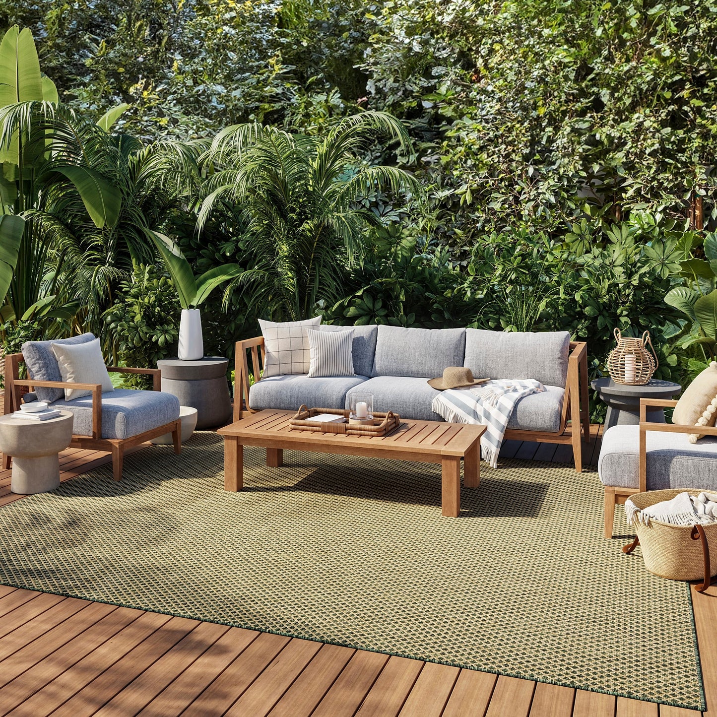 Nourison Positano Indoor/Outdoor Geometric Area Rug