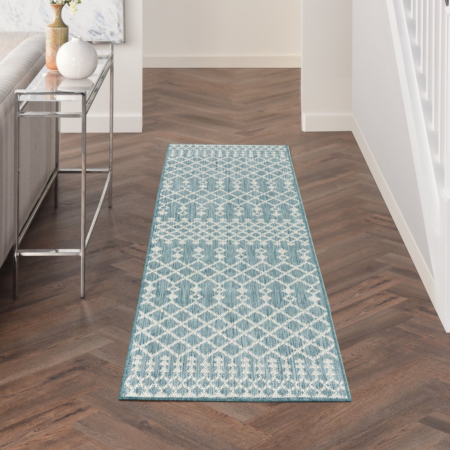 Nourison Selerno Indoor/Outdoor Moroccan Area Rug.