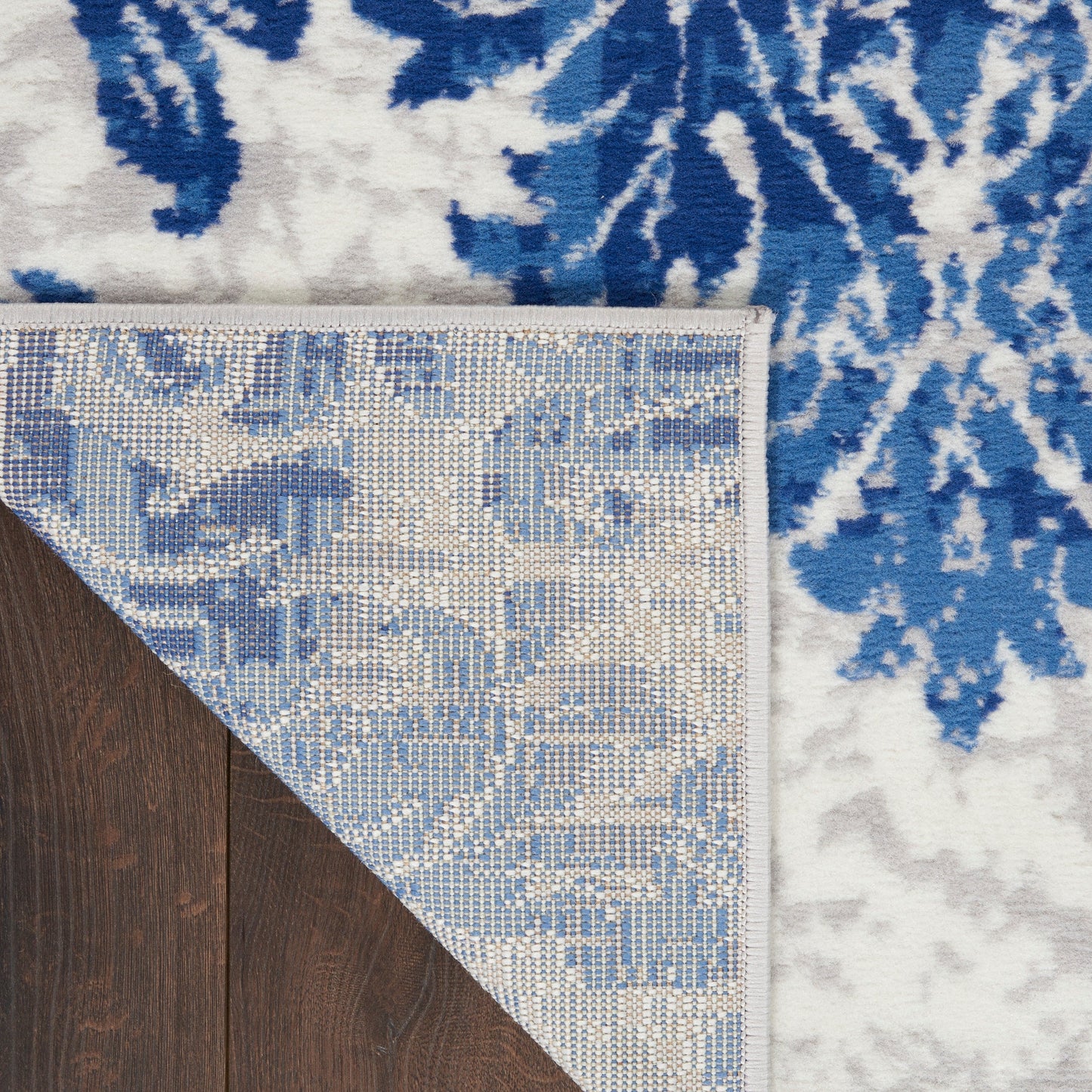 Nourison Whimsicle French Country Botanical Ivory Navy Area Rug