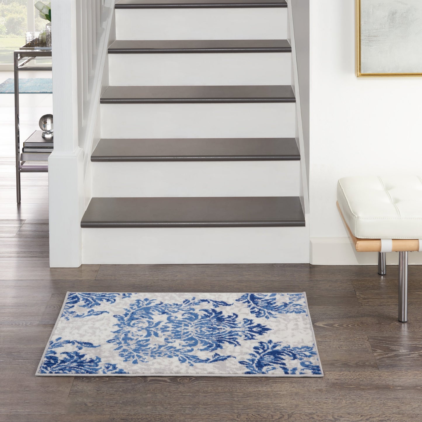 Nourison Whimsicle French Country Botanical Ivory Navy Area Rug