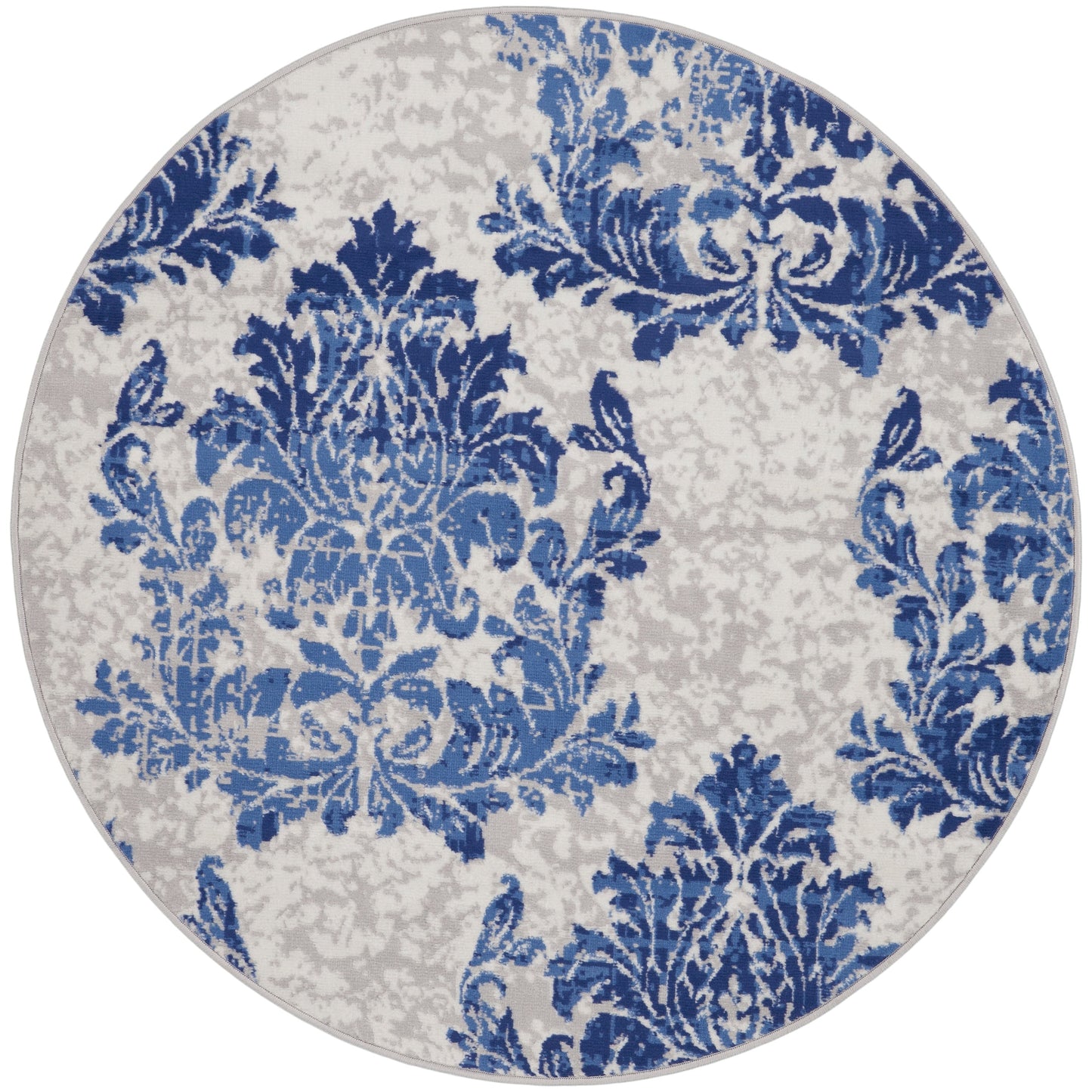 Nourison Whimsicle French Country Botanical Ivory Navy Area Rug