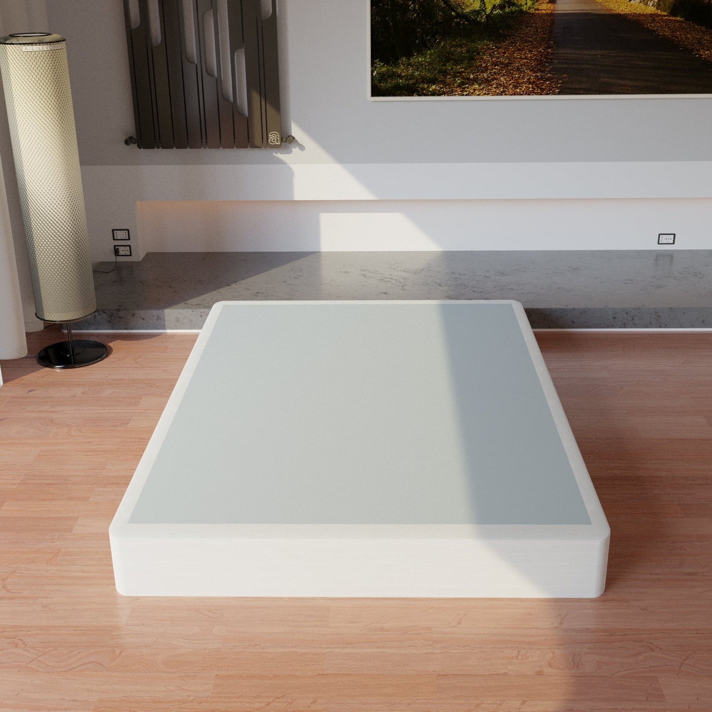 ONETAN , 5” & 8 Easy Wood Box Spring/Foundation with Simple Assembly, White.