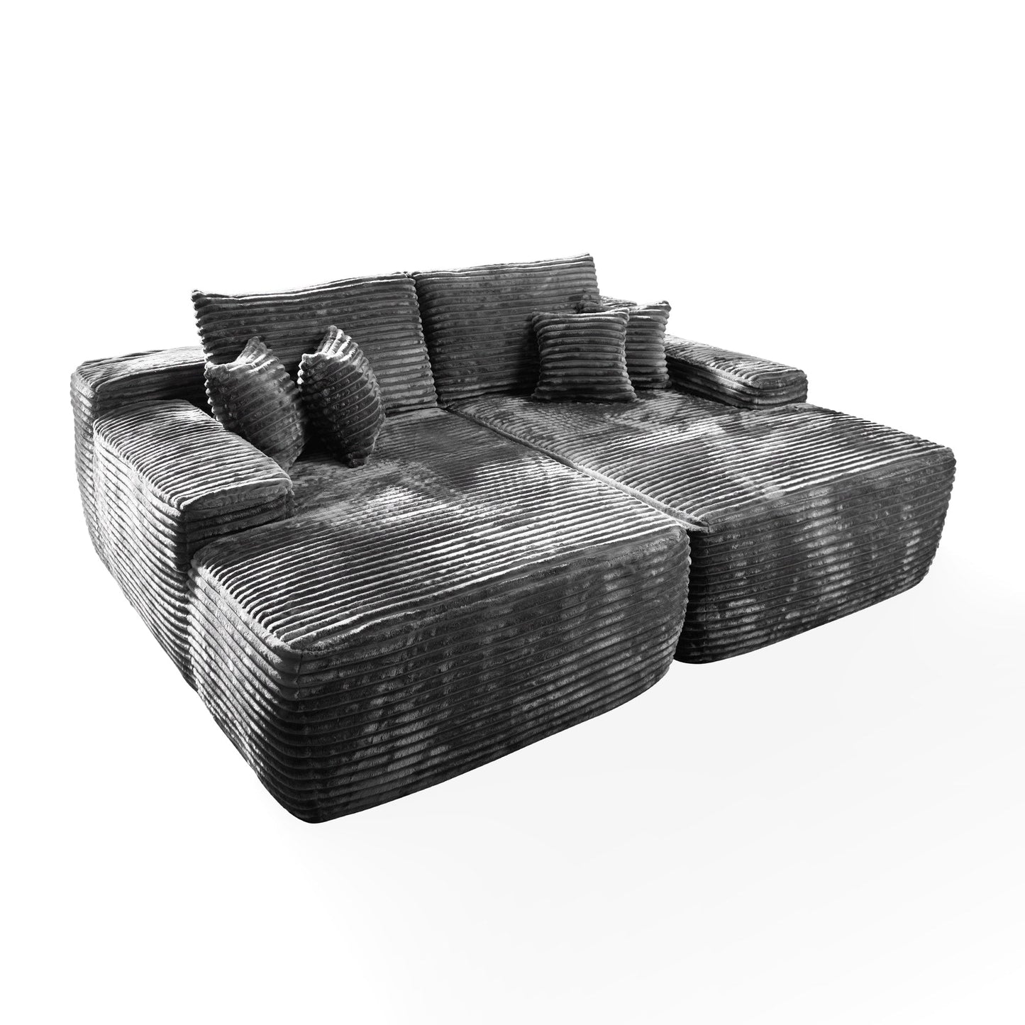 Canapé méridienne double OVIOS Long Plush sans assemblage requis