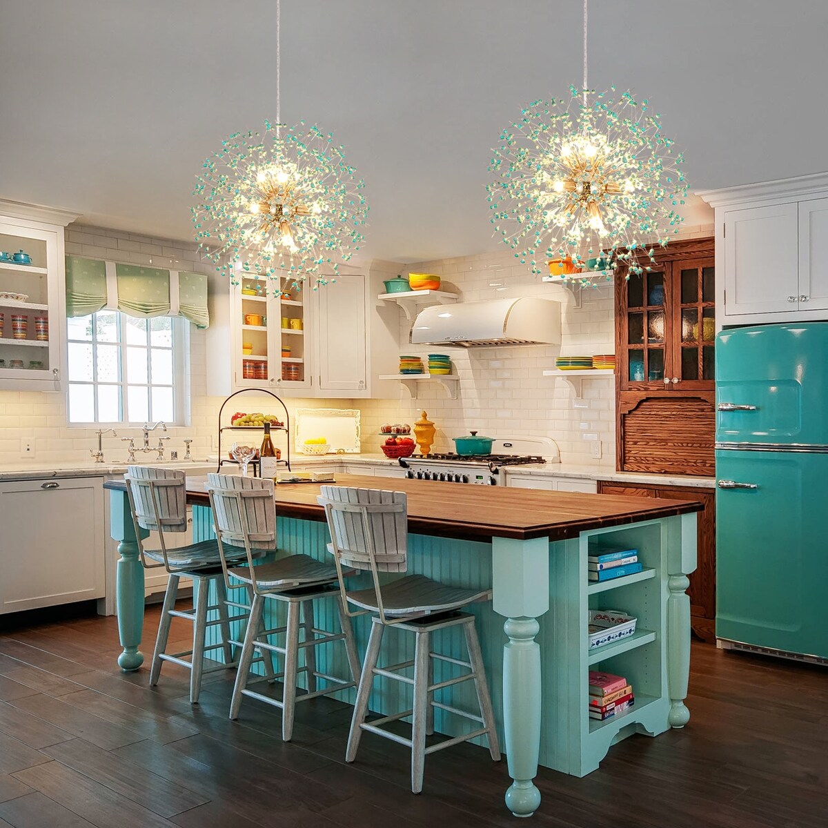 OYIPRO Modern Firework Sputnik Chandelier Crystal Pendant Lighting
