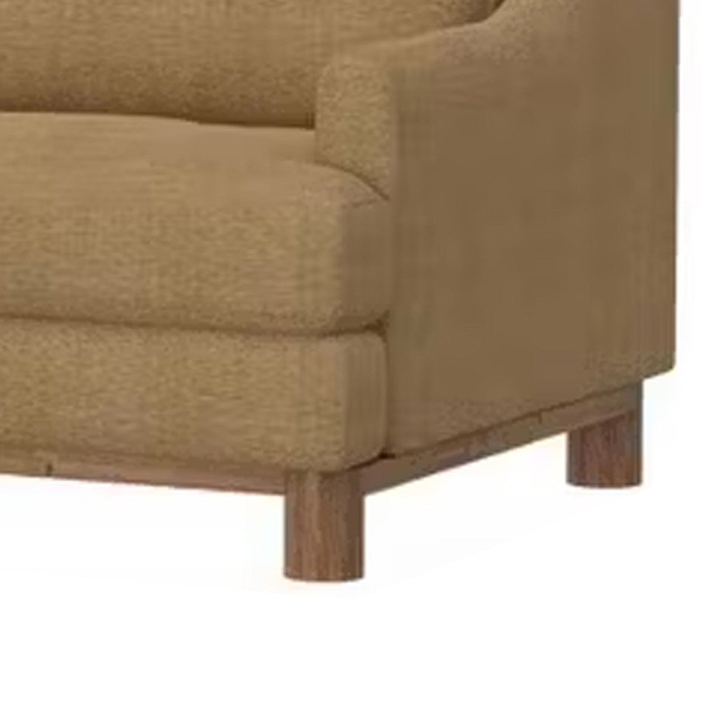Canapé Olum, 2 coussins décoratifs, 215 cm, moderne, en polyester marron cappuccino