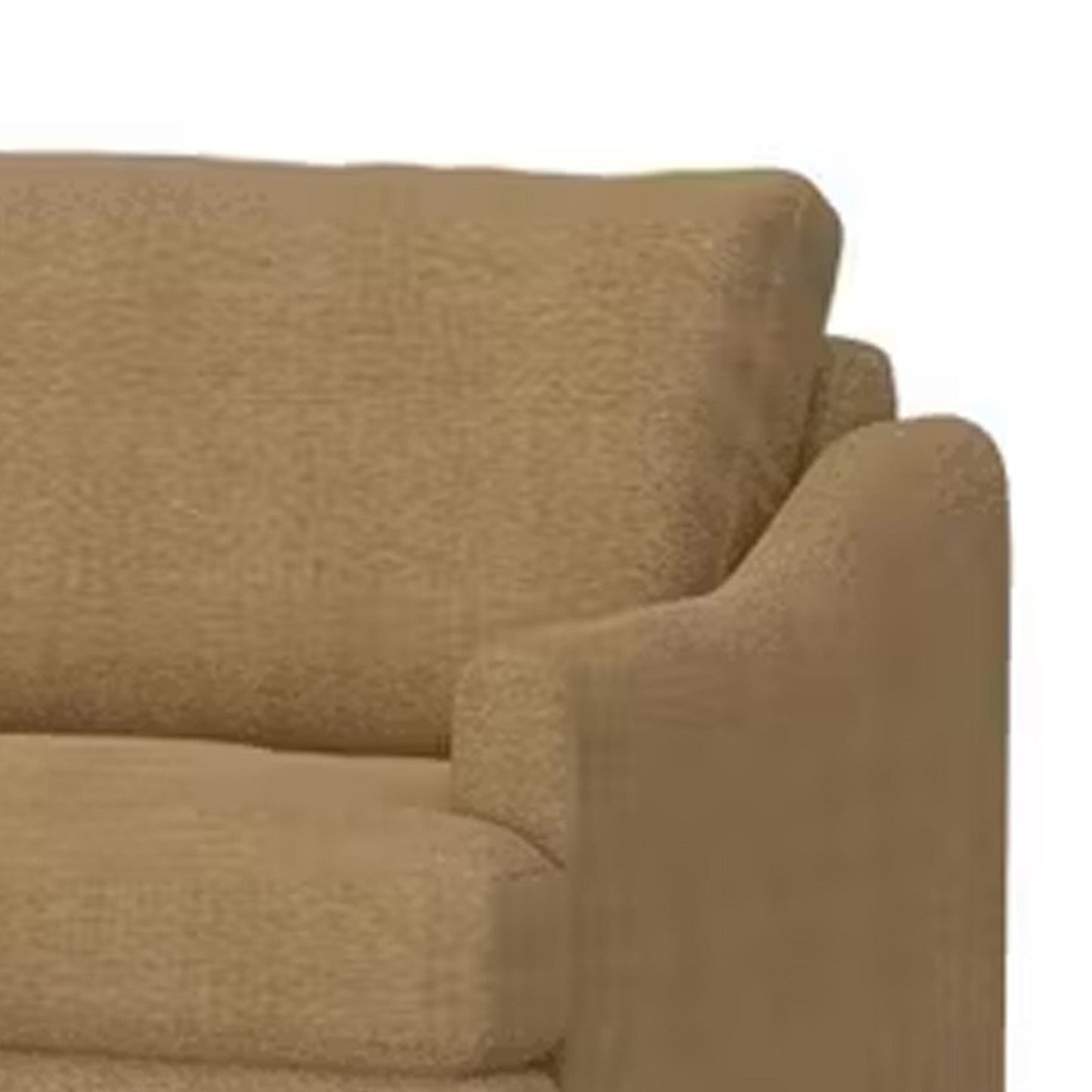 Canapé Olum, 2 coussins décoratifs, 215 cm, moderne, en polyester marron cappuccino