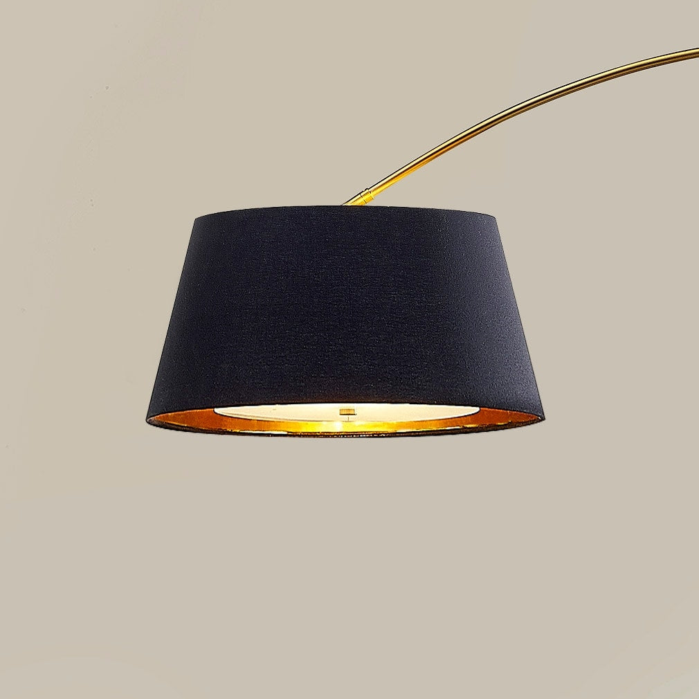 Orbita 81H LED Dimmable Retractable Arch Floor Lamp, Bulb included, Antique Brass Finish