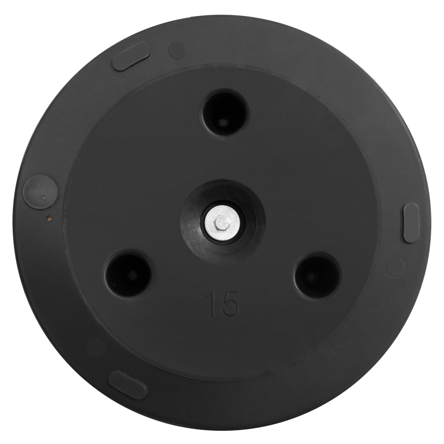 Outdoor Round Black Patio Umbrella Base, Resin and Concrete