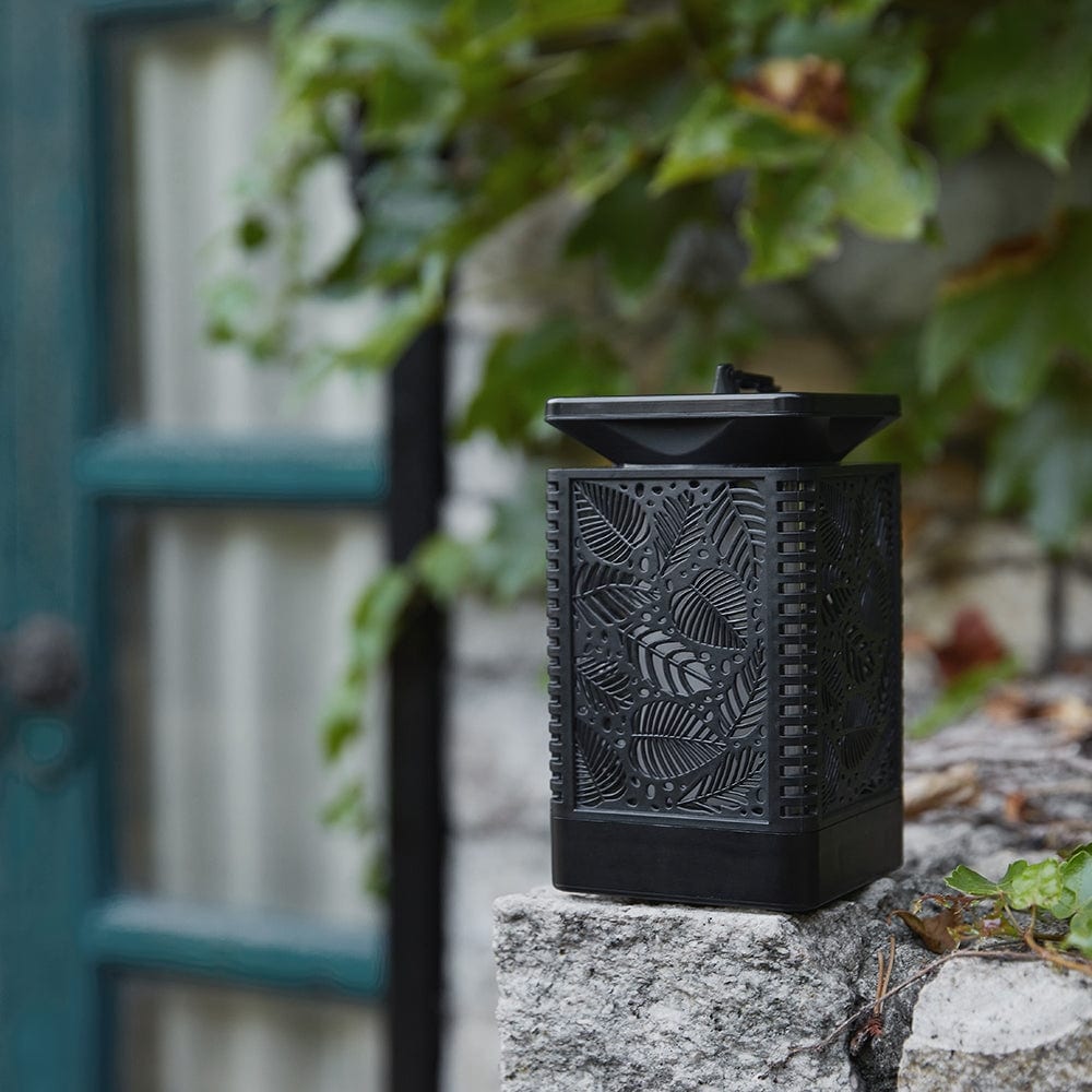 WaLensee Outdoor Solar Lantern Light with Flickering Flame (Set of 2)