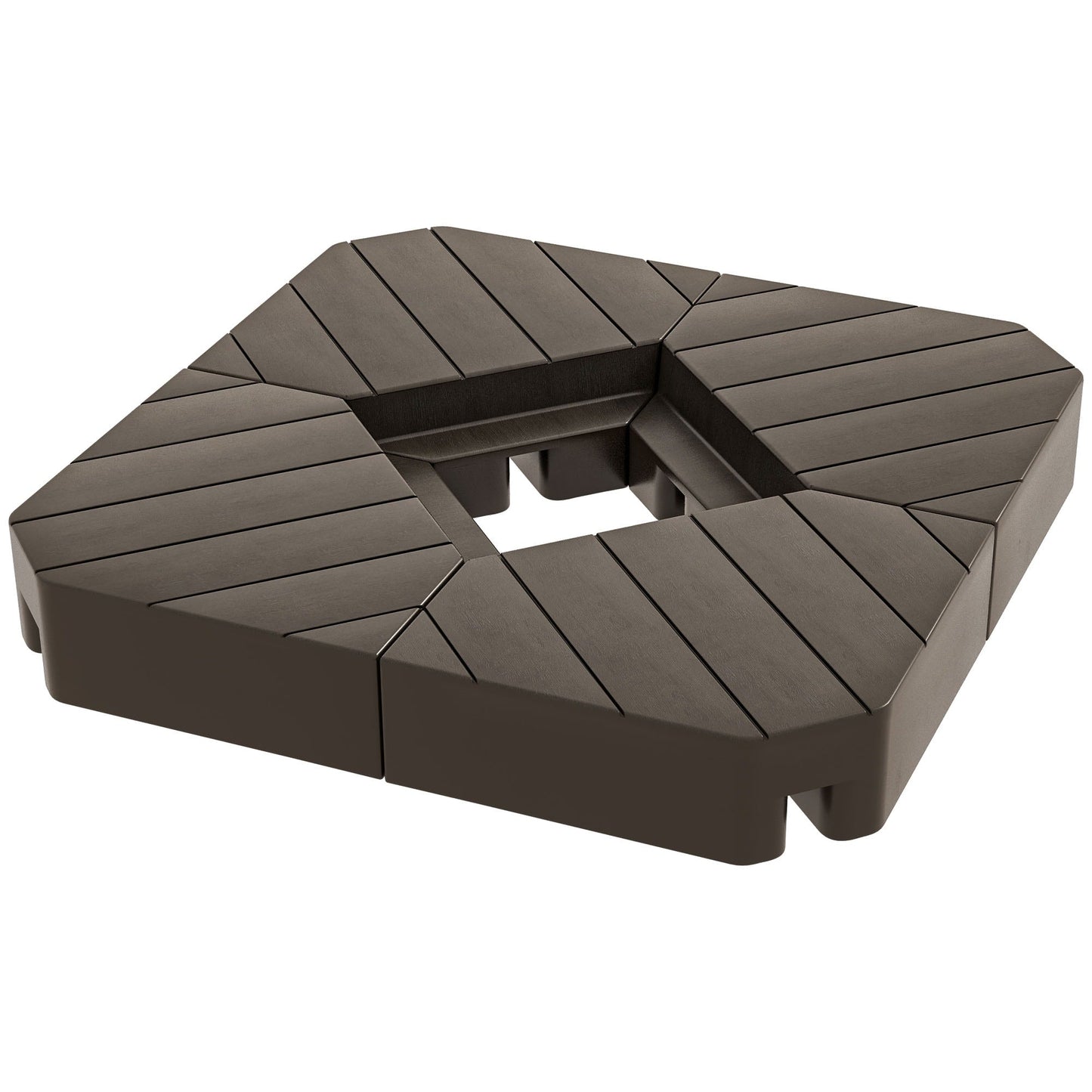 Outsunny 4 Piece Patio Cantilever Umbrella Base Weight Set, Outdoor Offset Umbrella Weights for Umbrella Stand