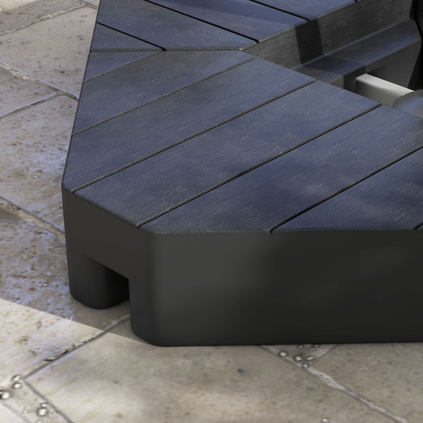 Outsunny 4 Piece Patio Cantilever Umbrella Base Weight Set, Outdoor Offset Umbrella Weights for Umbrella Stand