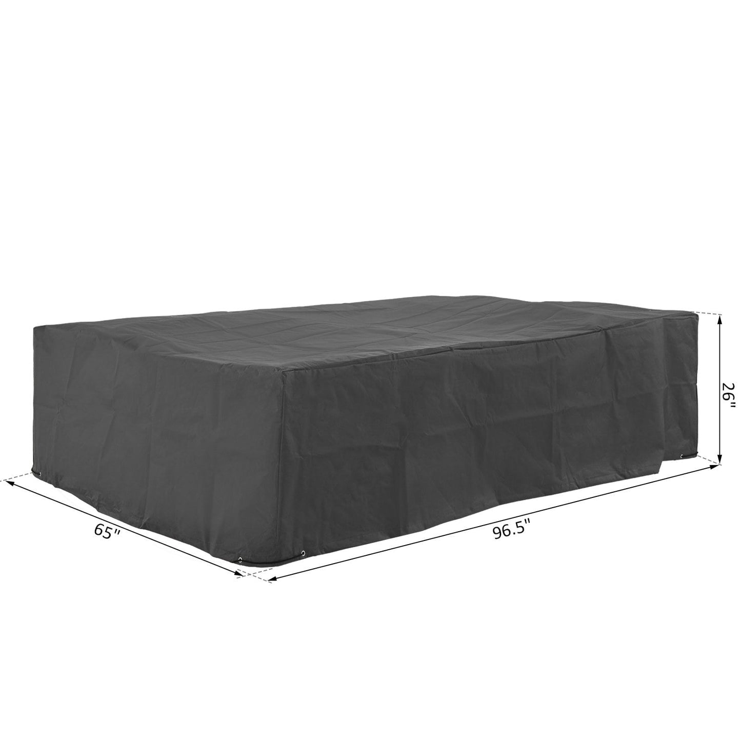 Outsunny 97 x 65 x 26 Weatherproof Outdoor Sectional Patio Furniture Cover with Ultimate Weather Protection, Grey