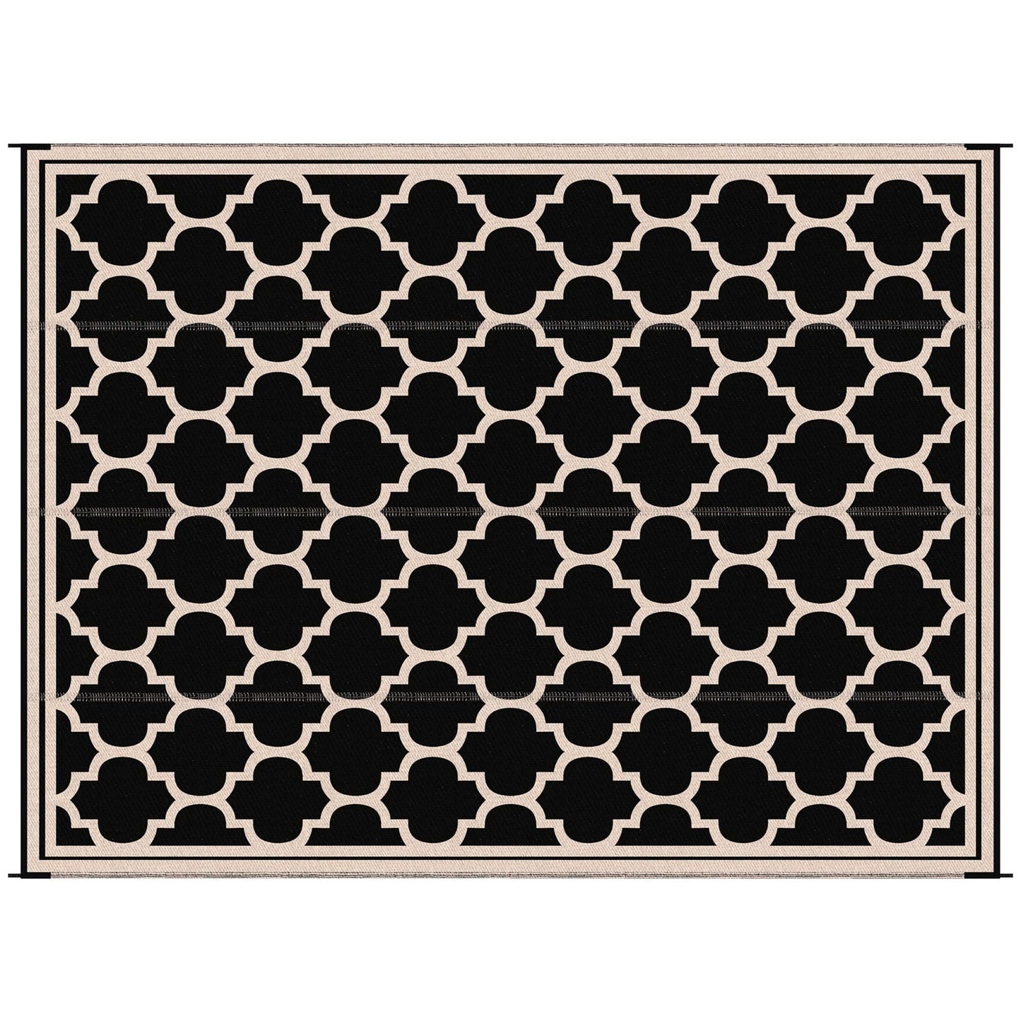 Outsunny Reversible Outdoor RV Rug, Patio Floor Mat, Plastic Straw Rug for Backyard, Deck, Picnic, Beach, Camping