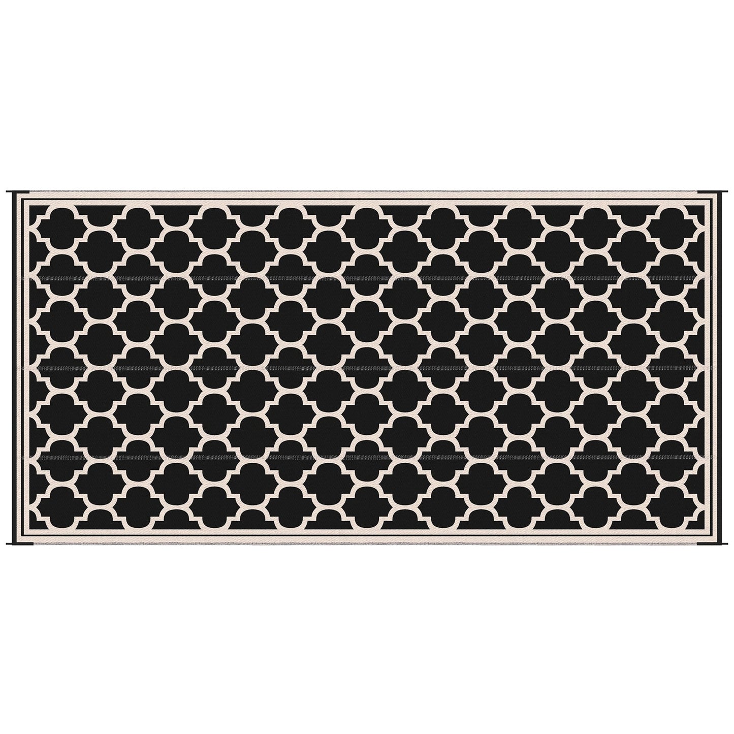 Outsunny Reversible Outdoor RV Rug, Patio Floor Mat, Plastic Straw Rug for Backyard, Deck, Picnic, Beach, Camping